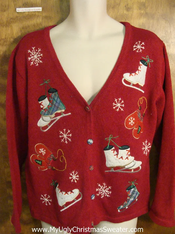 Christmas Cozy Ambience Ice Skating Festive Ugly Christmas Sweater