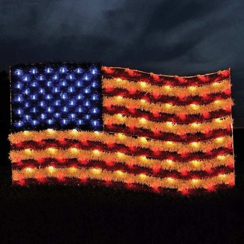 Christmas Sleigh Ride Large American Flag (1702-N)