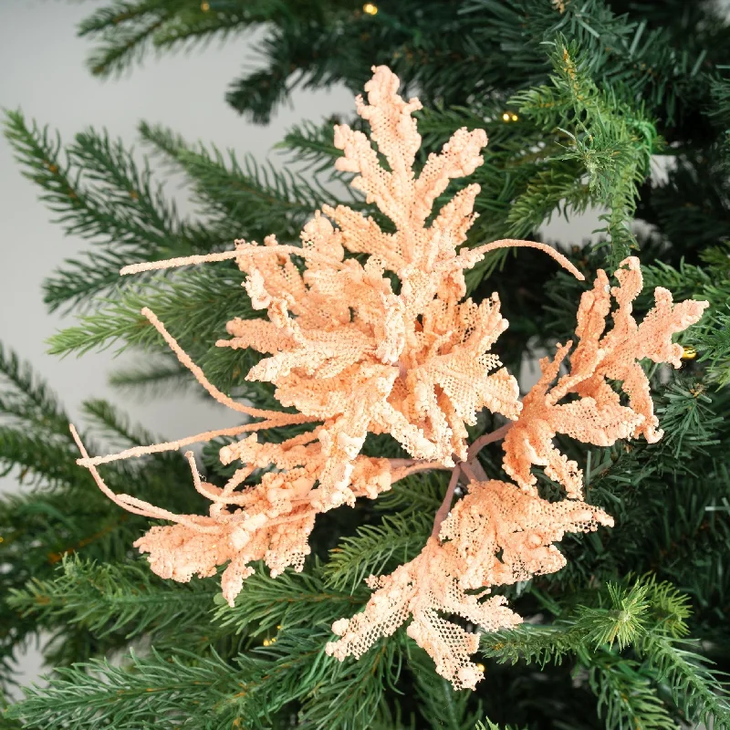 Christmas Market Large Coral Pick with Iridescent Glitter
