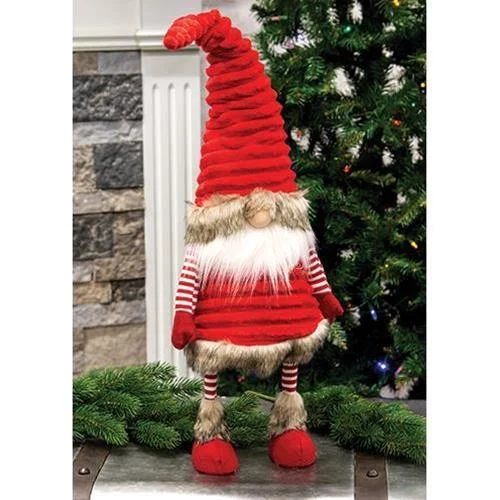 Christmas Market Large Plush Velvet Red Wobble Santa Gnome