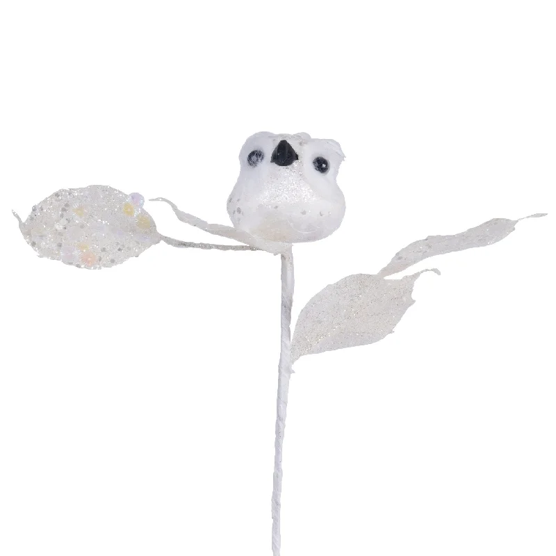 Christmas Joy Leaf Winged Bird Christmas Tree Pick