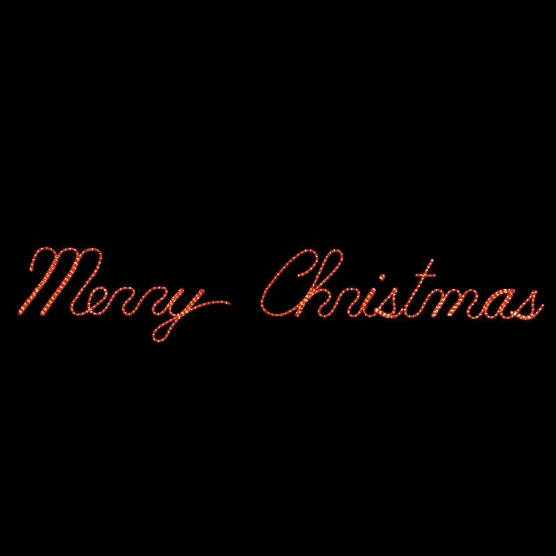 Christmas Red Stockings Merry Christmas  (Rope light) Script Sign - Red (1131-R)
