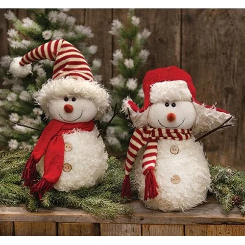 Christmas Themed Party Little Candy Cane Snowman, 2 Asstd. sold individually