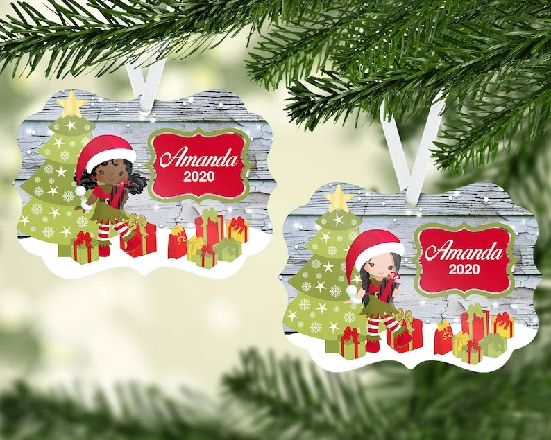 Christmas Midnight Mass Little Girl Christmas Ornament with FREE Satin Gift Pouch