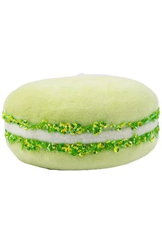Christmas Music 4" Macaron Hanging Ornament: Green