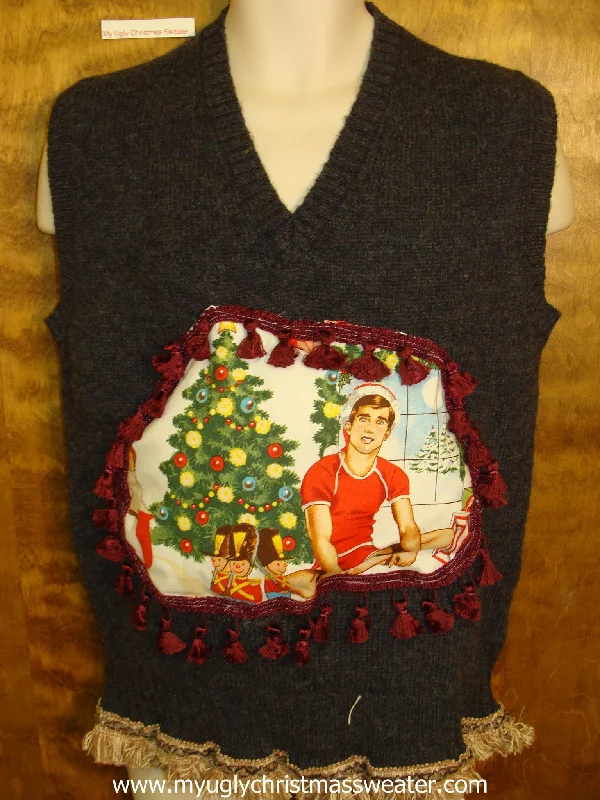 Christmas Handmade Gifts Mens Hottie Guy in Underwear Ugly Christmas Sweater Vest