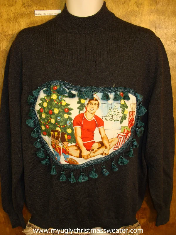 Christmas Midnight Mass Mens Hottie Guy Ugly Christmas Sweater Pullover