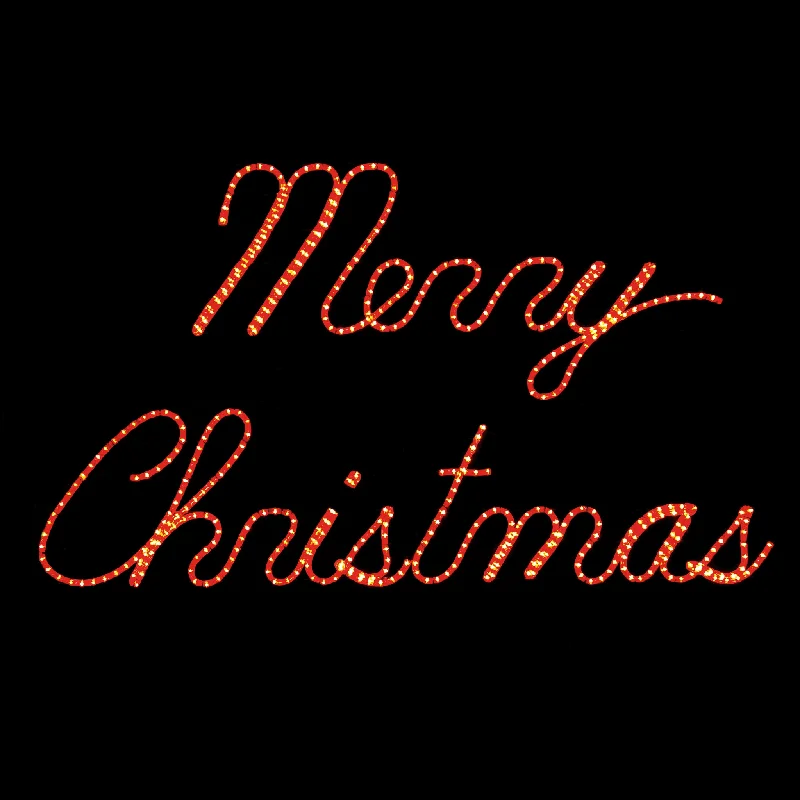 Christmas Sparkling Lights Small Merry Christmas Rope light (RED) - 1141-R