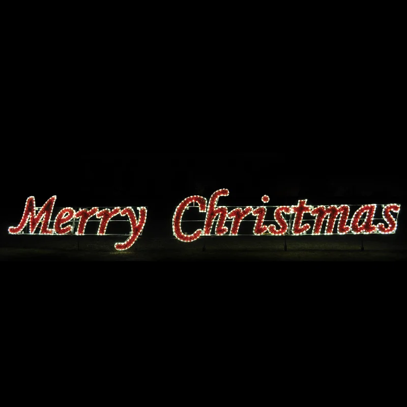 Christmas Decor Merry Christmas Sign (Commercial Series) - Warm White  (1121-W) *SOLD OUT FOR 2024 SEASON - Pre Order now for next year*
