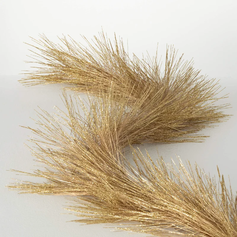Festive Season Gold Metallic Pine Garland