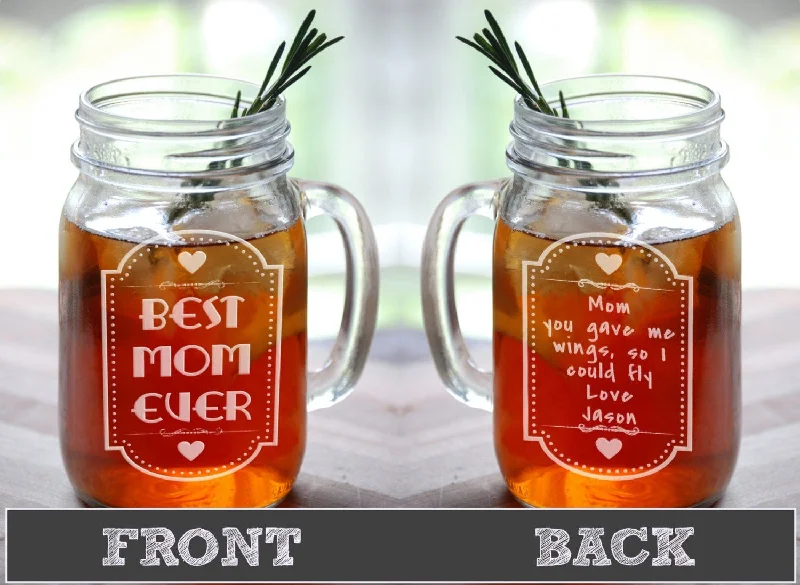 Christmas Gift Wrapping Mom Birthday Christmas Gift BEST MOM EVER Engraved Mason Jar with Handle Glasses Personalized Drinking Mug Glass Etched Gift from Kids Christmas Gift Wrapping Mom Birthday Christmas Gift BEST MOM EVER Engraved Mason Jar with Handle Glasses Personalized Drinking Mug Glass Etched Gift from Kids
