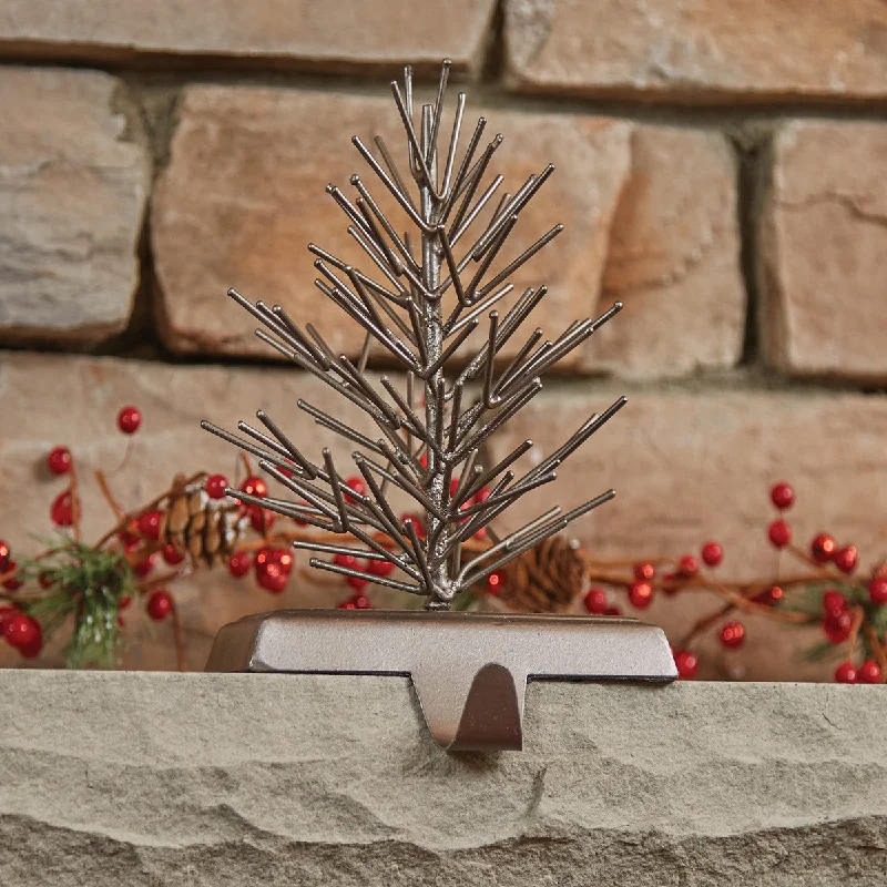 Christmas Cozy Nights Natural Metal Tree Stocking Hanger - Park Designs
