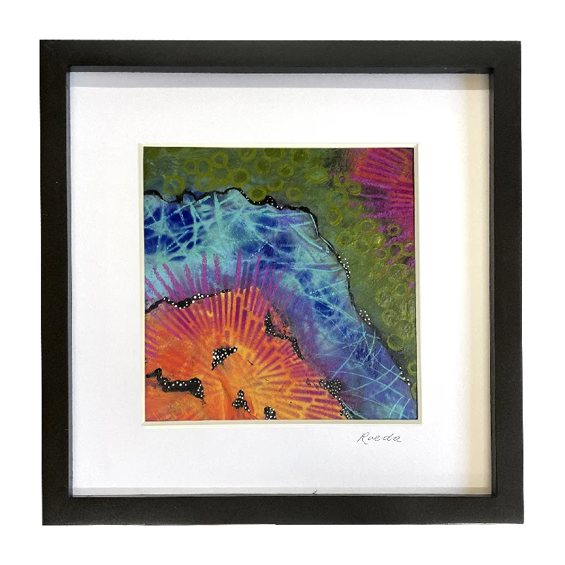 Christmas Candles Original Framed Painting by Carol (No. 235)