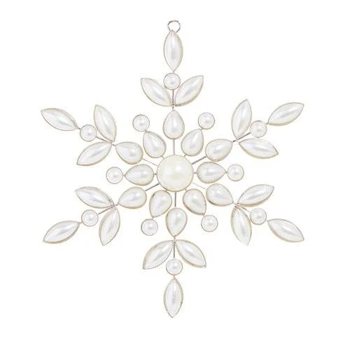 Christmas Red And Green Ornament - Jeweled Snowflake