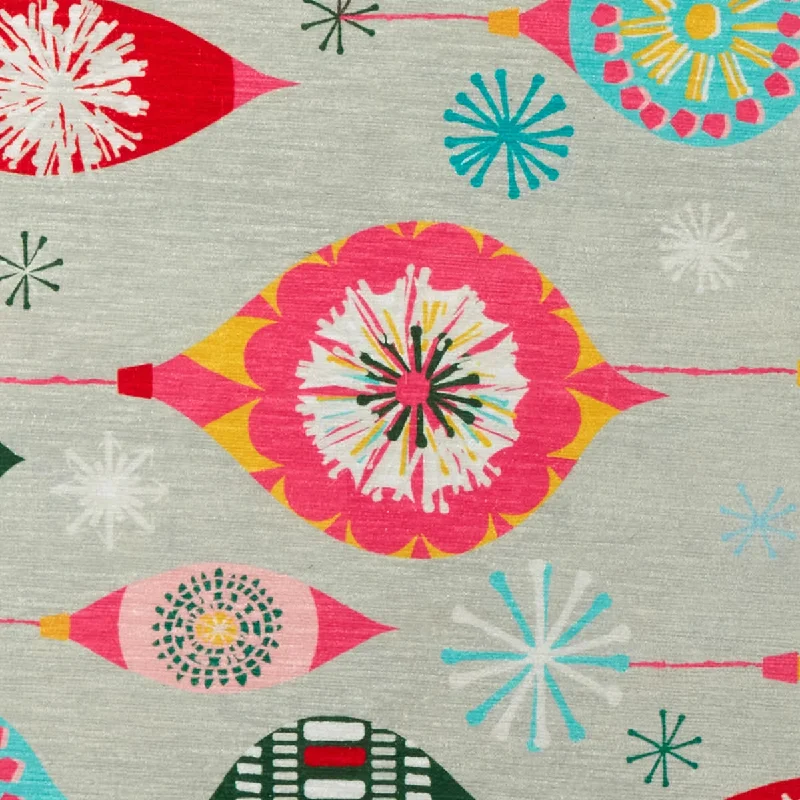 Christmas Holiday Countdown Ornaments Multi Machine Washable Rug Swatch