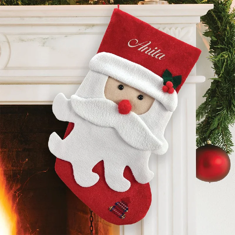 Christmas Pine Tree Personalized Beard Christmas Stocking