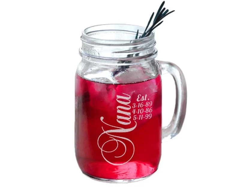 Christmas Wrapped Gifts Personalized Christmas Gift For Nana Mason Jar Mug Gift for Mothers Birthday Est. Kids Birthdates Present for Grandmother from Daughter Son Christmas Wrapped Gifts Personalized Christmas Gift For Nana Mason Jar Mug Gift for Mothers Birthday Est. Kids Birthdates Present for Grandmother from Daughter Son