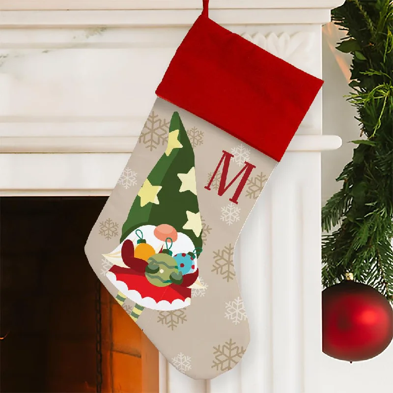 Christmas Tree Decorations Personalized Gnome and Ornament Christmas Stocking
