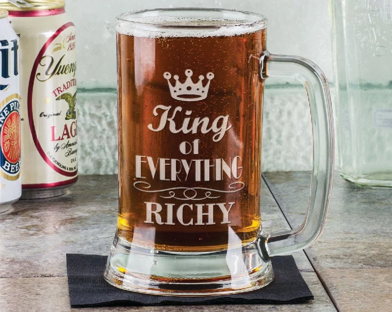 Christmas DIY Crafts Personalized King of Everything Beer Stein 16 OZ Funny Engraved Mug Gift for Husband Boyfriend Dad Son Him from Girlfriend Wife Daughter Her Christmas DIY Crafts Personalized King of Everything Beer Stein 16 OZ Funny Engraved Mug Gift for Husband Boyfriend Dad Son Him from Girlfriend Wife Daughter Her