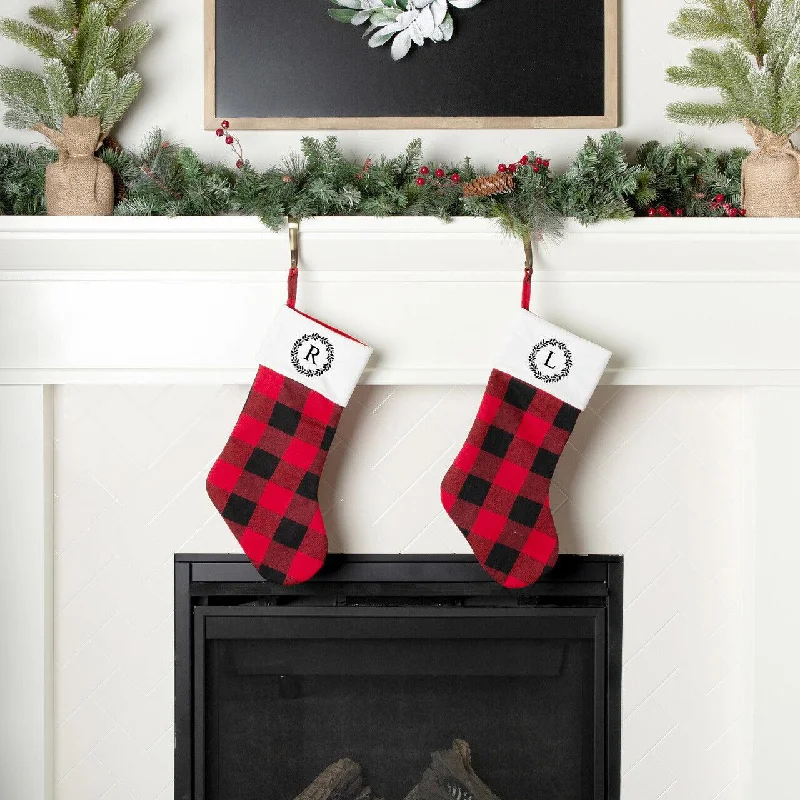 Christmas Morning Personalized Plaid Christmas Stockings