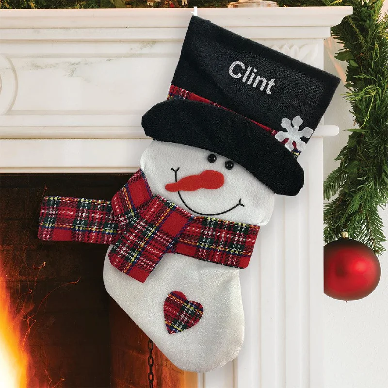 Christmas Cozy Nights Personalized Plaid Scarf Christmas Stocking