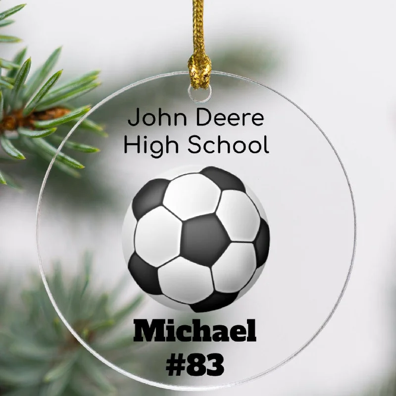 Christmas Wishes Personalized Soccer Ornament - Acrylic