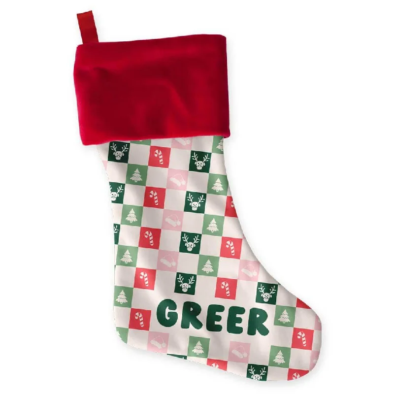 Christmas Cheer Personalized Stocking | Christmas Check