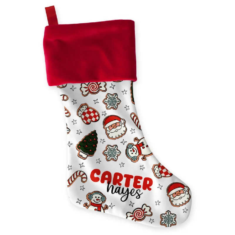 Christmas Baking Personalized Stocking | Santa's Cookies