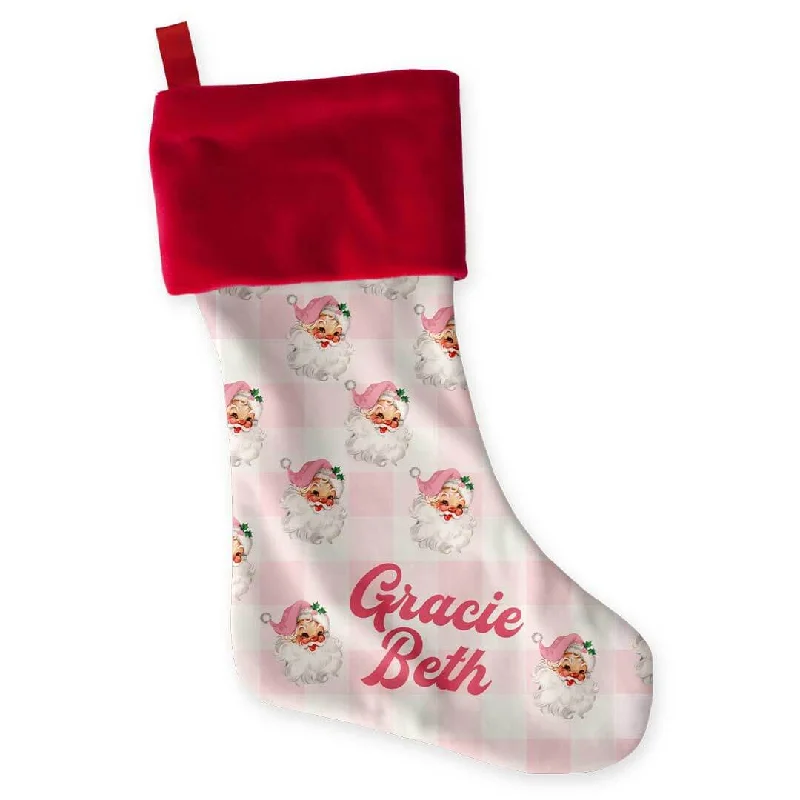 Holiday Treats Personalized Stocking | Vintage Santa