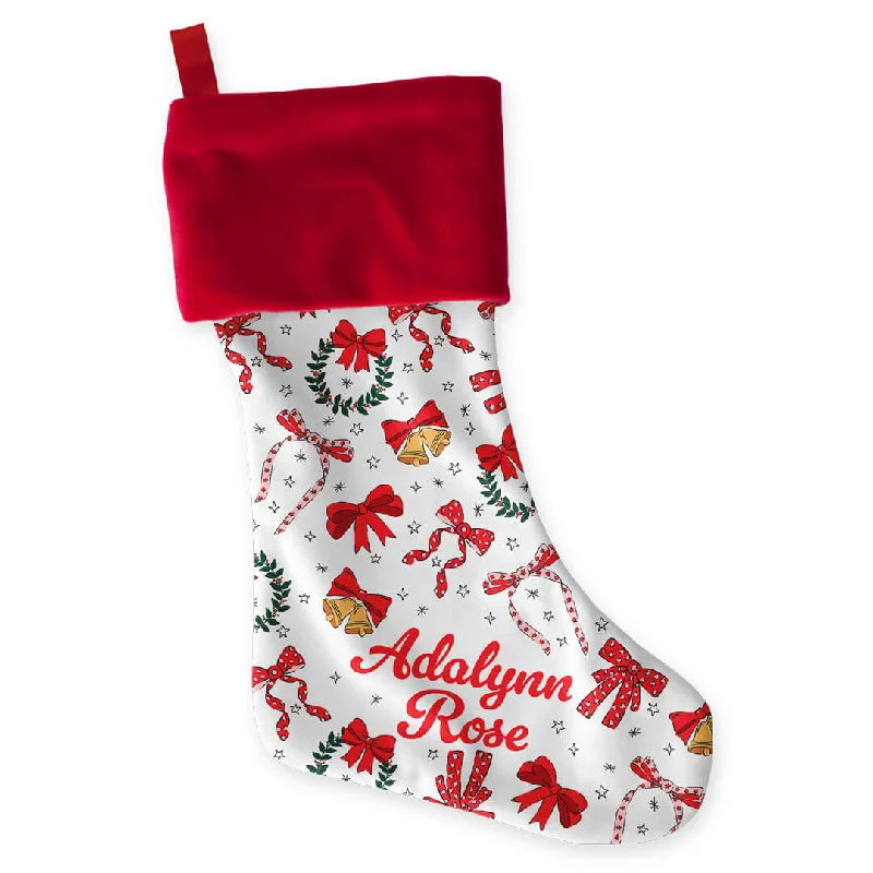 Christmas Traditions Personalized Stocking | Wrapped In A Bow