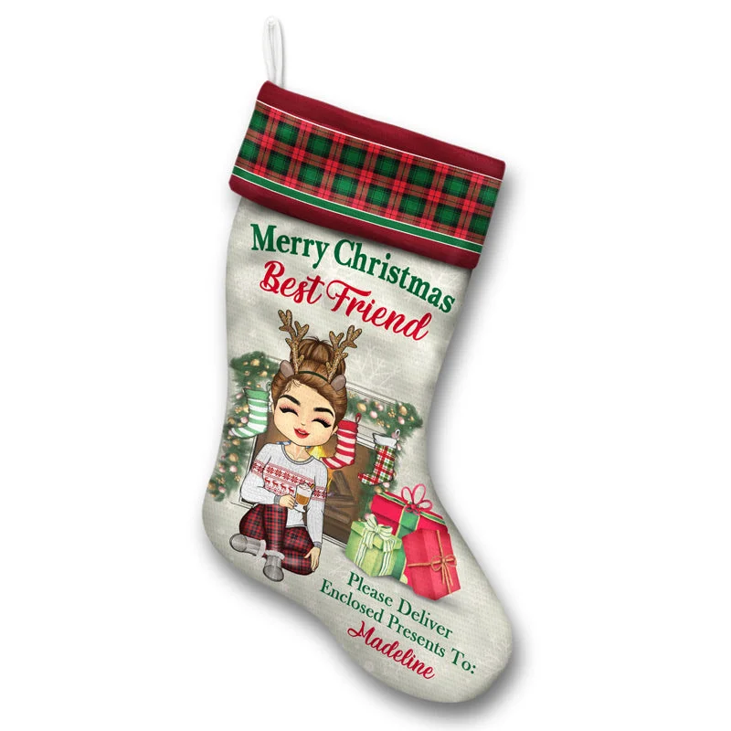 Christmas Wonderland Please Deliver Enclosed Presents To My Best Friends - Christmas Gift For BFF And Sibling - Personalized Custom Christmas Stocking Christmas Wonderland Please Deliver Enclosed Presents To My Best Friends - Christmas Gift For BFF And Sibling - Personalized Custom Christmas Stocking