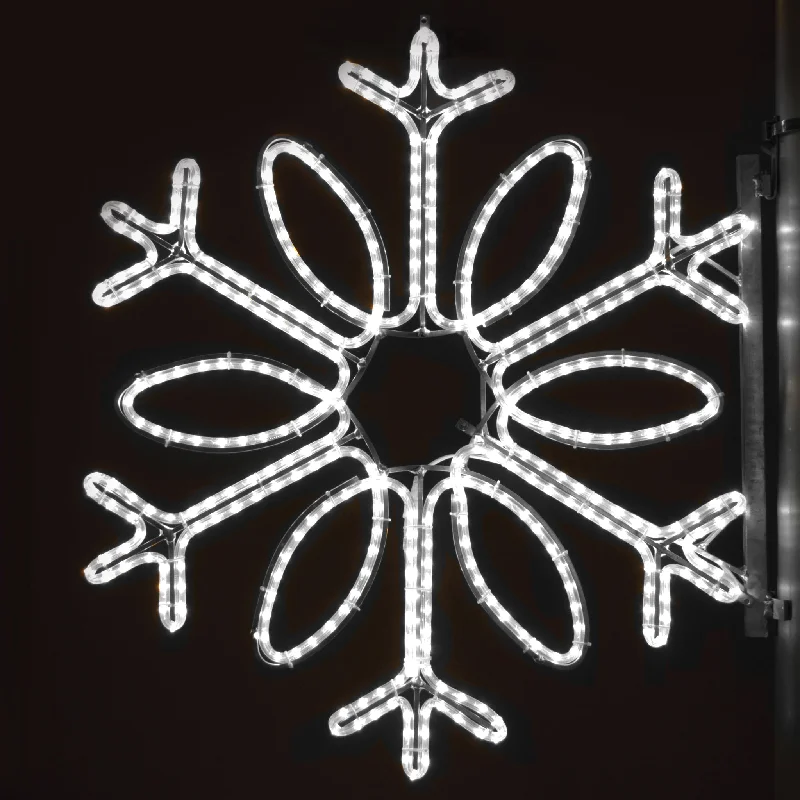Christmas Snowy Pathways Pole Decoration - Single Loop Snowflake  *SOLD OUT FOR 2024 SEASON -Pre order now for next year*