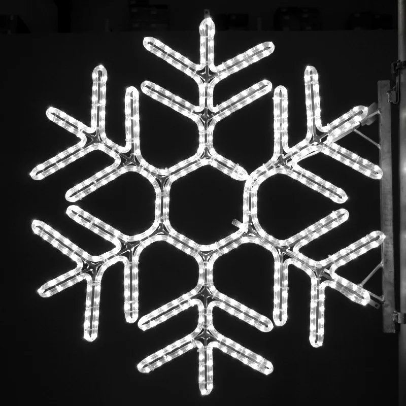 Christmas Fireplace Socks Pole Decoration - Hexagon Snowflake *SOLD OUT FOR 2024 SEASON - Pre order now for next year*