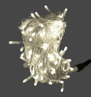 Christmas Snowflakes Pro 100 HD 5MM Mini Light Strings - Static Bulbs with WHITE Wire