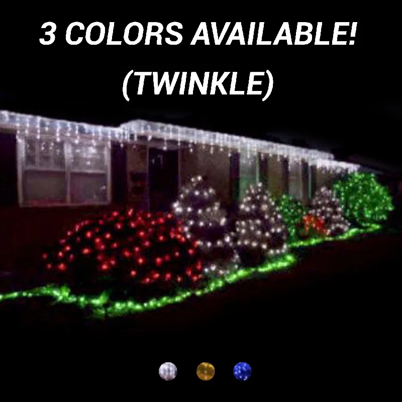 Christmas Snowman Pro 127 Twinkle LED Icicle Lights