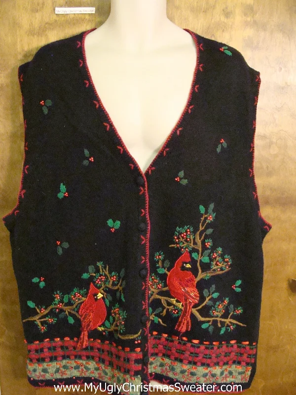 Red Cardigal and Ivy Ugliest Christmas Sweater Vest  XXXL