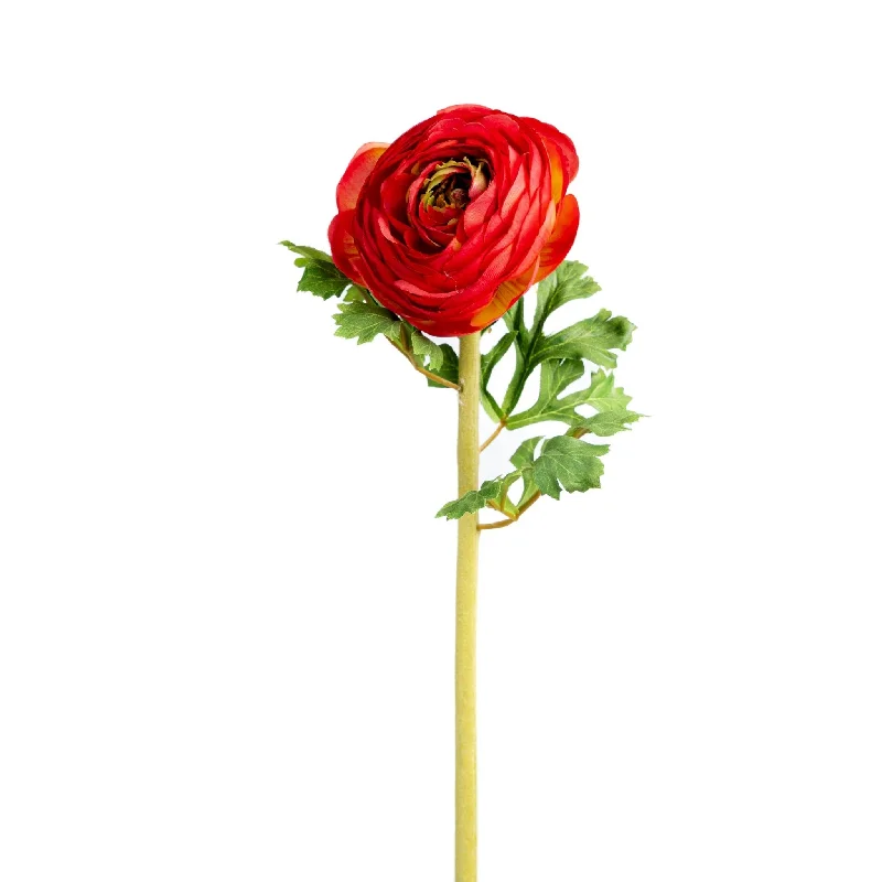 Christmas Handmade Decorations Red Faux Ranunculus