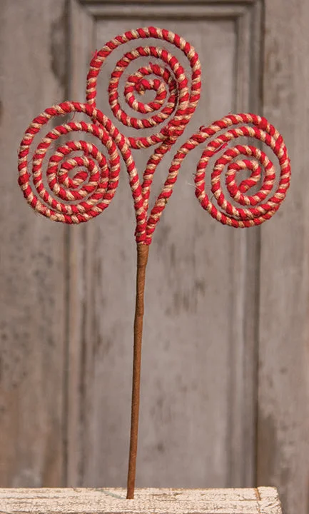 Christmas Baking Red Spiral Candy Pick, 18"