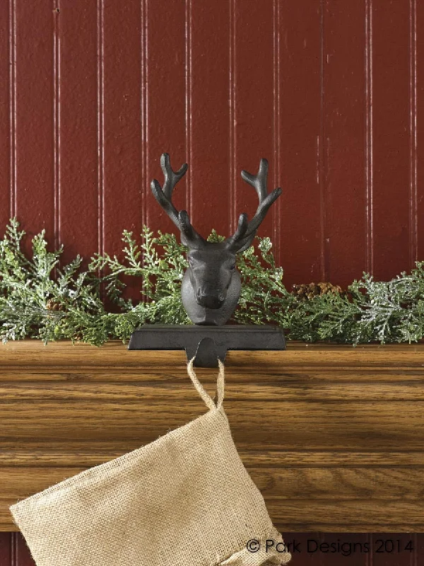 Christmas Gift Exchange Reindeer Stocking Hanger - Set of 2 Park Designs