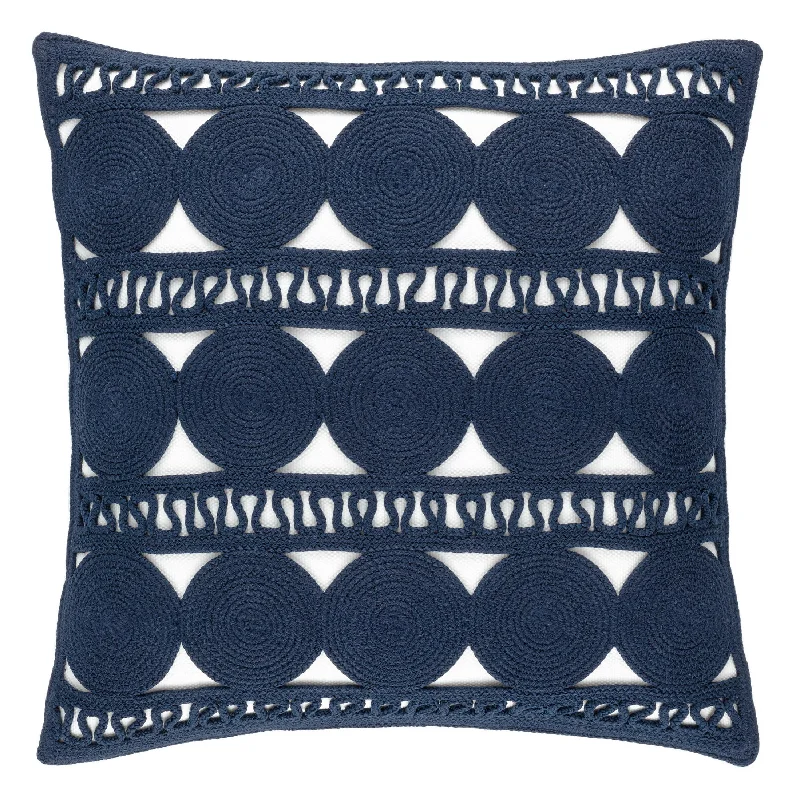 Christmas Stocking Stuffers Round Turn Navy Indoor/Outdoor Decorative Pillow Cover