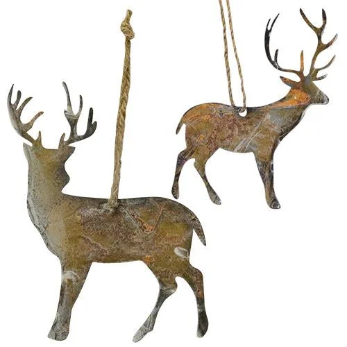 Christmas DIY Crafts Rusty Wonder Deer Ornament, 2 Asstd. Sold Individually