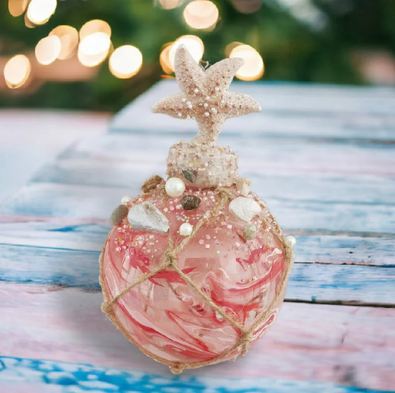 Christmas Midnight Mass Salmon Ball With Starfish Ornament