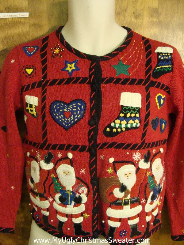 Christmas Gingerbread House Santas Delivering Holiday Cheer Funny Ugly Sweater for a Christmas Party Christmas Gingerbread House Santas Delivering Holiday Cheer Funny Ugly Sweater for a Christmas Party