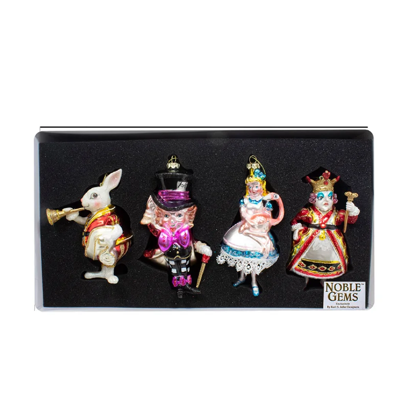 Christmas Gift Baskets Set of 4 Noble Gems™ Wonderland Ornaments