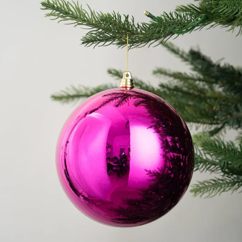 Christmas Frosty Weather Classic Purple Ball Ornament