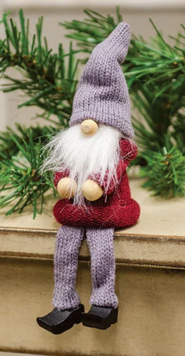Cozy Christmas Sitting Gnome