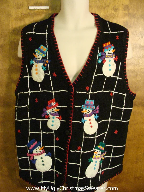 Christmas Hot Chocolate Snowman Jail Bad Christmas Sweater Vest
