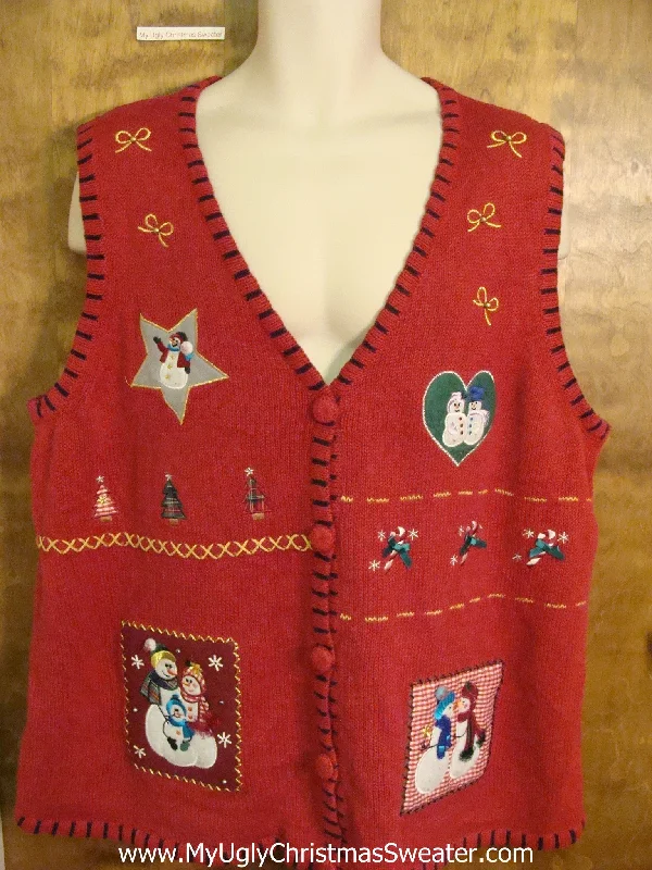 Christmas Magical Moments Snowman Love Christmas Sweater Vest