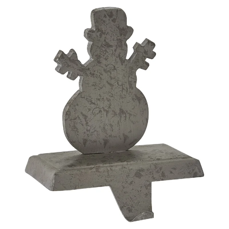 Christmas Jingle Bells Snowman Stocking Hanger Galvinized - Park Designs