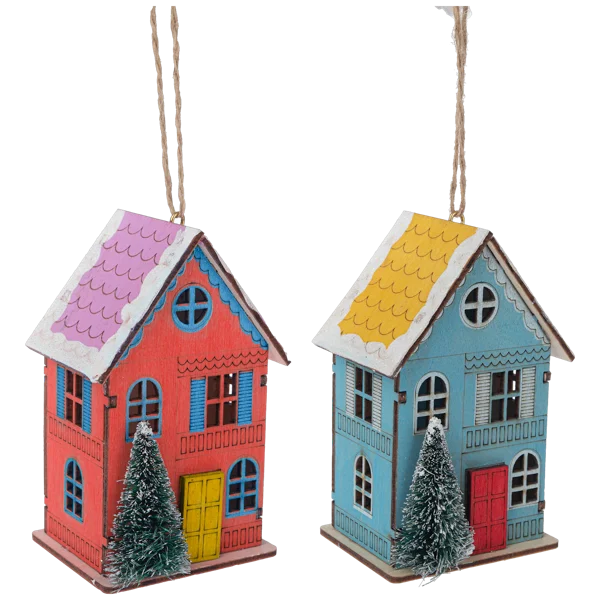 Christmas Cookies Recipe Snowy Day House Ornament (2 colors)